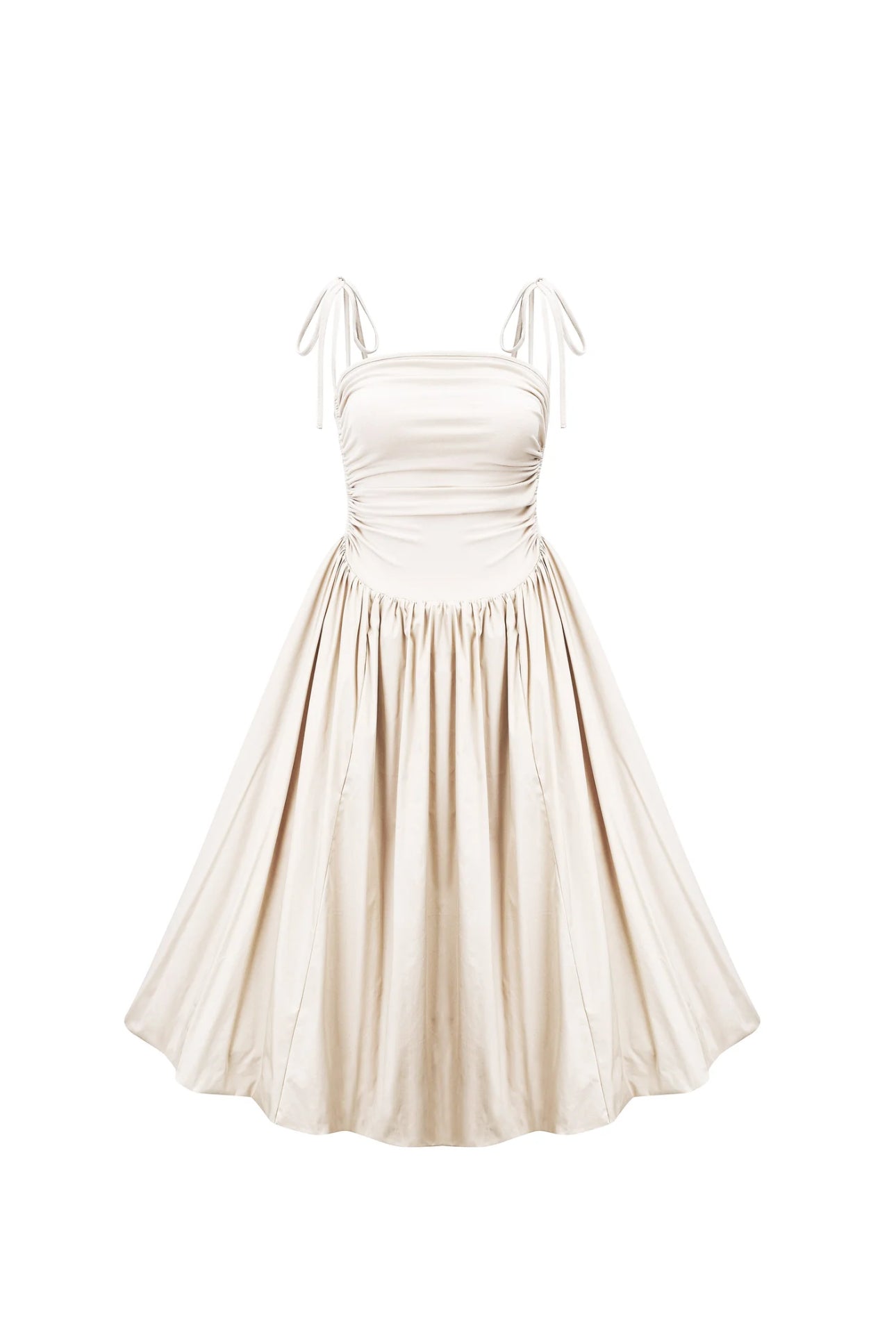 Alexa Beige Puffball Dress